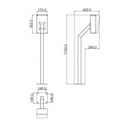 Entry  STIN stĺpik pre prístupové systémy