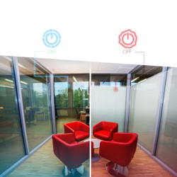 Solar Screen E-film interiérová fólia s aktiváciou/deaktiváciou nepriehľadnosti